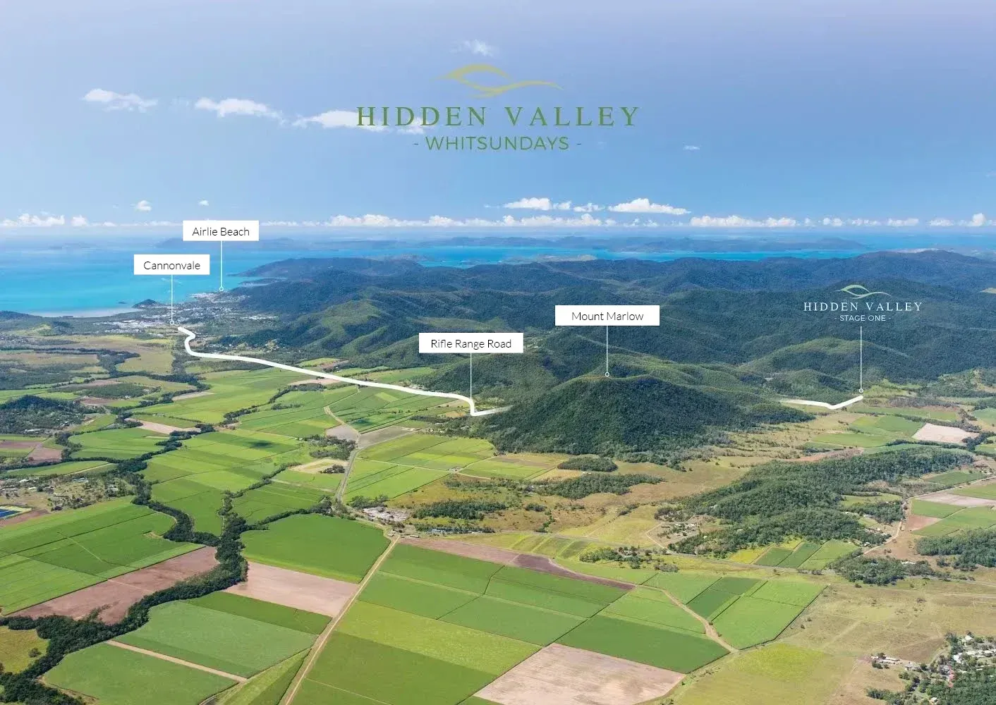 Aerial over the Hidden Valley estate